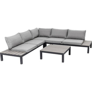 Sofa Set Holiday Black (4-Pieces) - JULIA VENCE STORE