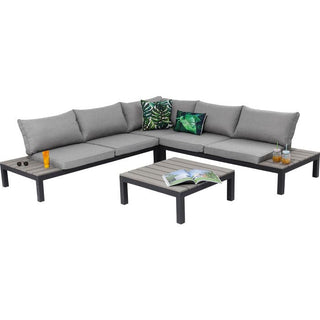 Sofa Set Holiday Black (4-Pieces) - JULIA VENCE STORE