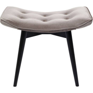 Stool Black Vicky Velvet Grey 46x59cm - JULIA VENCE STORE