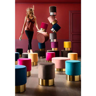 Stool Cherry Black Brass ‚àö√≤35cm - JULIA VENCE STORE