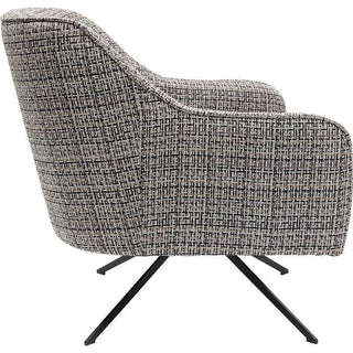 Swivel Armchair Iceland Black White - JULIA VENCE STORE