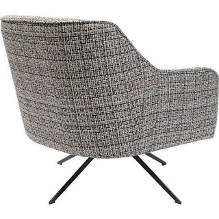 Swivel Armchair Iceland Black White - JULIA VENCE STORE