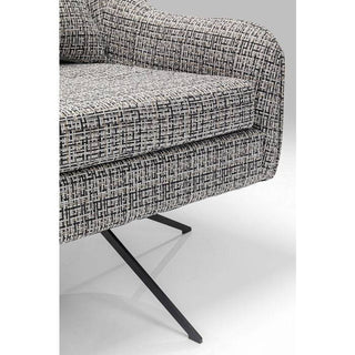 Swivel Armchair Iceland Black White - JULIA VENCE STORE