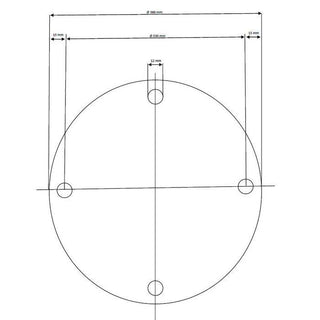 Table Base Invitation Black ‚àö√≤60cm - JULIA VENCE STORE