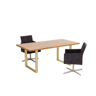 Table Jackie Oak Brass 160x80 - JULIA VENCE STORE