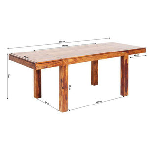 Table Momo with 2 Extension Tops 120(40+40)x80cm - JULIA VENCE STORE