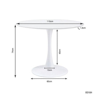 Table Schickeria White √ò110 - JULIA VENCE STORE