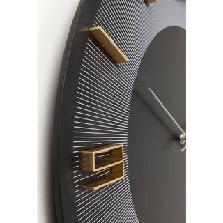 Wall Clock Leonardo Black/Gold Ø49cm - JULIA VENCE STORE